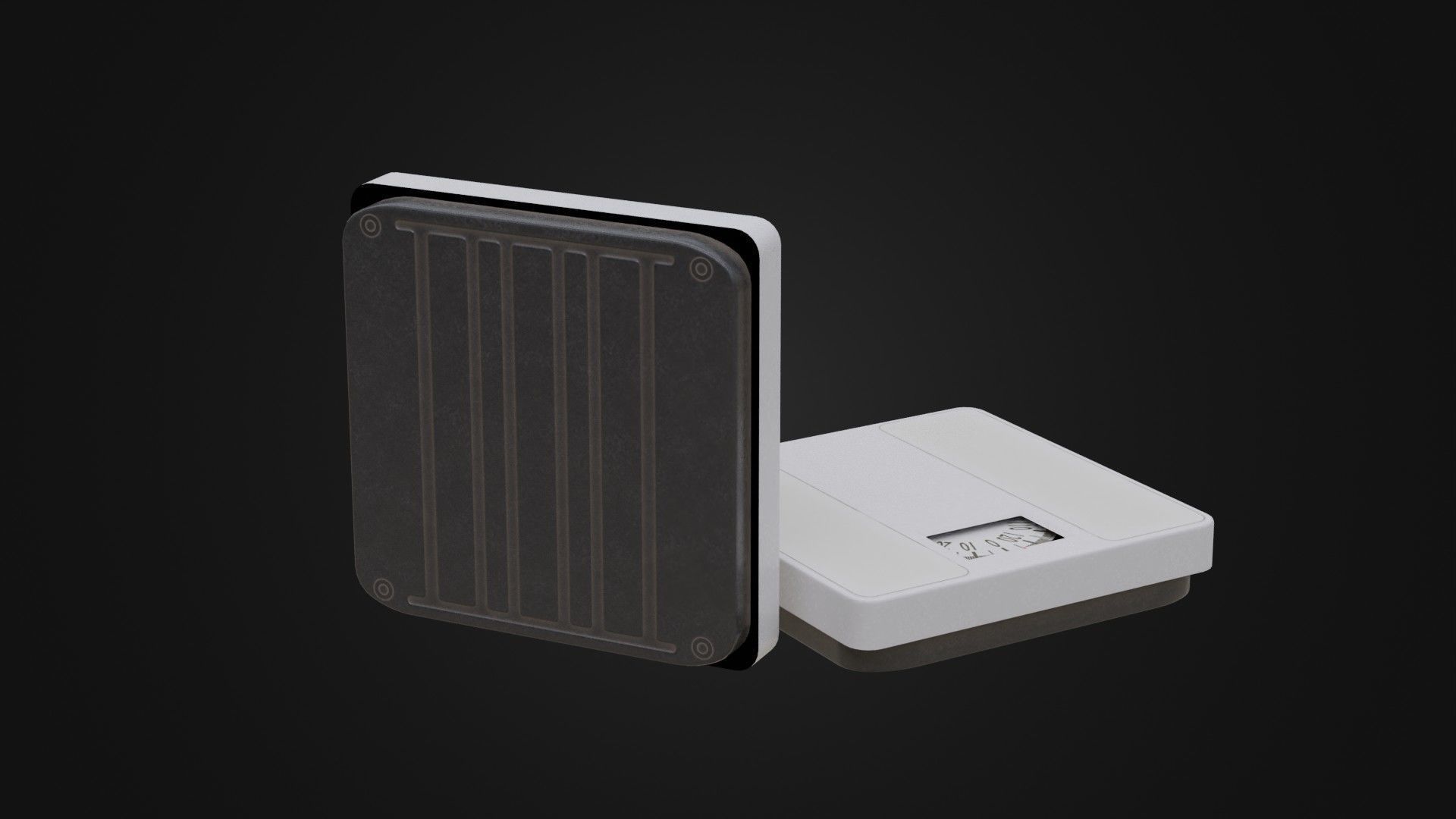 Old Soviet Bathroom Scale Low-poly 3D model_24