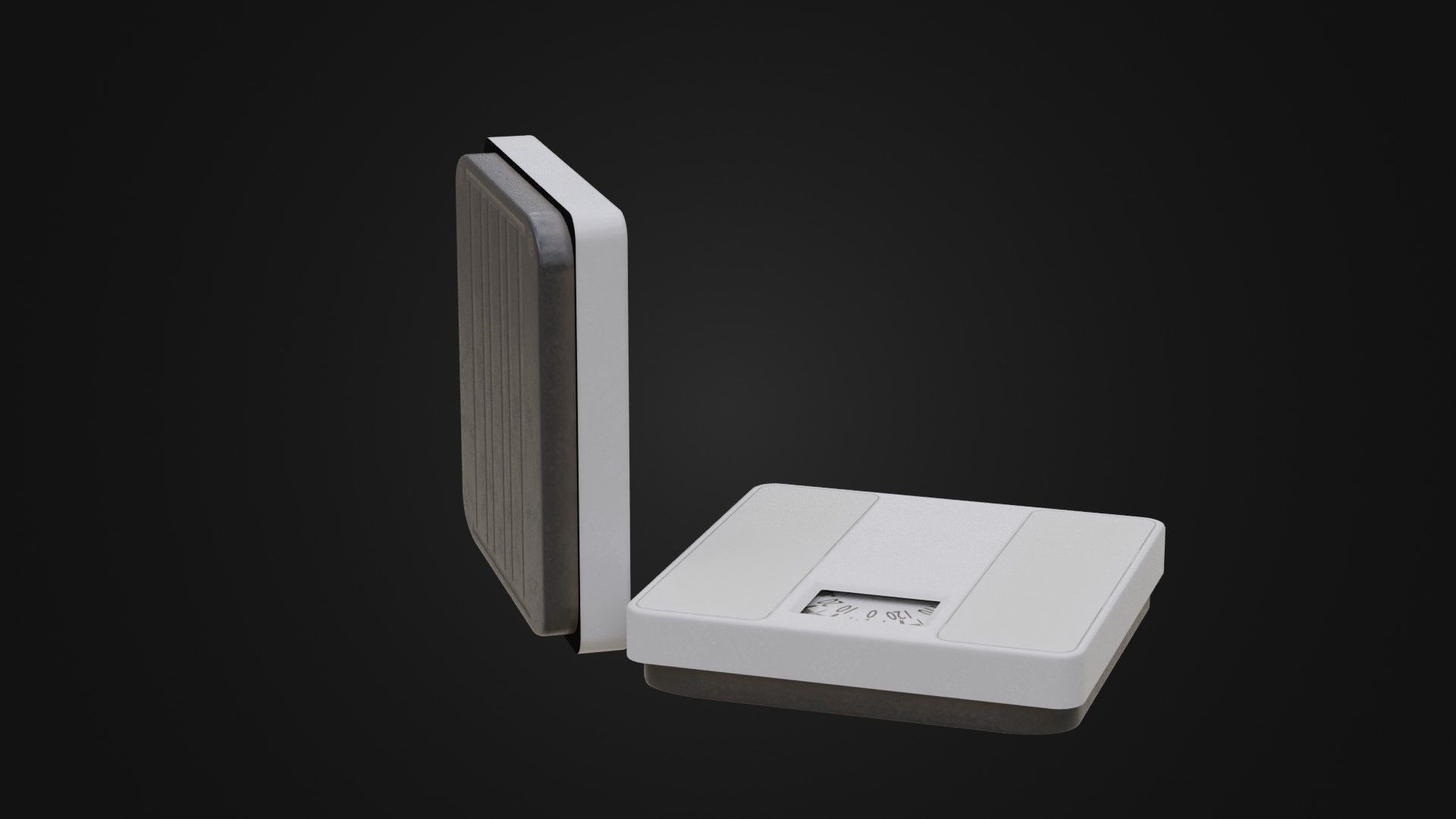 Old Soviet Bathroom Scale Low-poly 3D model_18