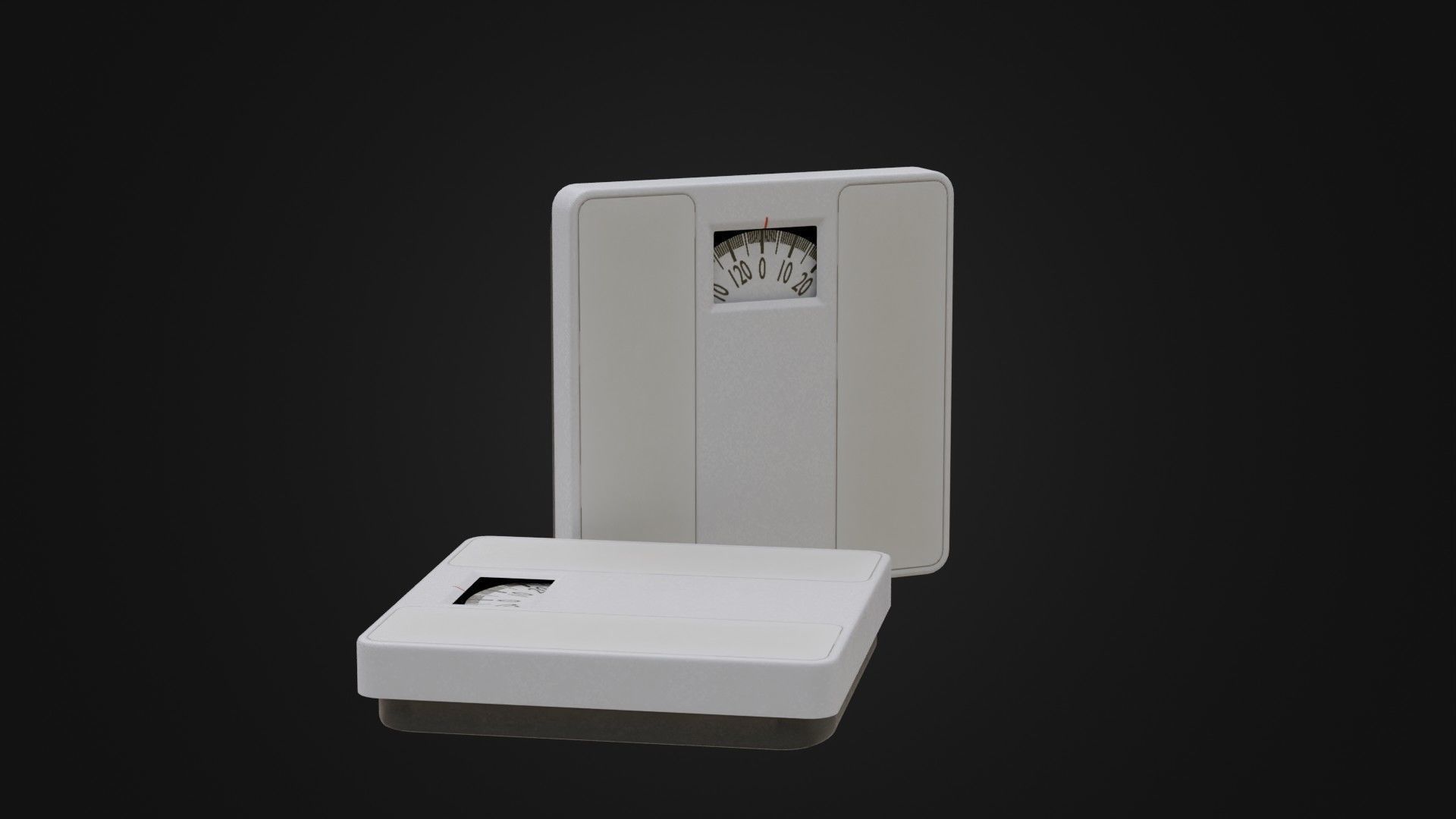 Old Soviet Bathroom Scale Low-poly 3D model_8