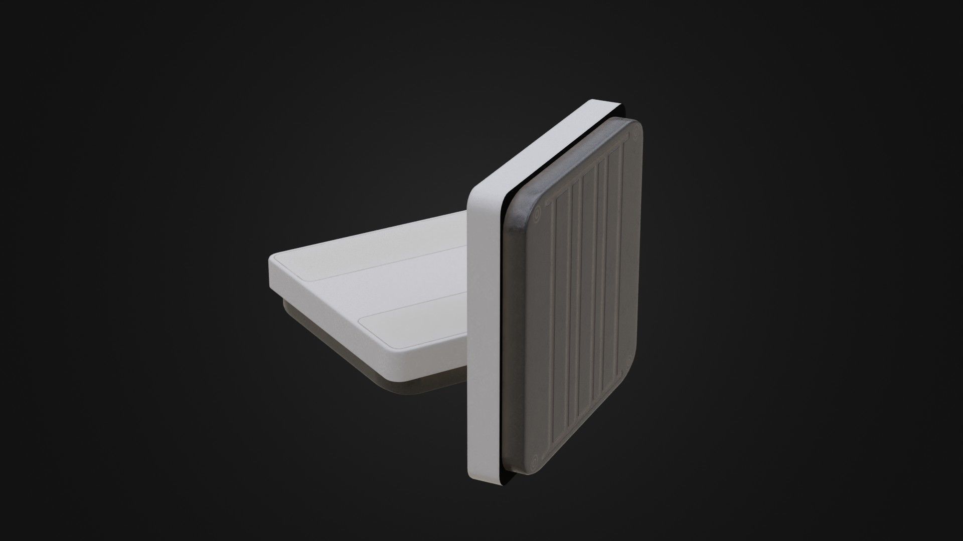 Old Soviet Bathroom Scale Low-poly 3D model_35
