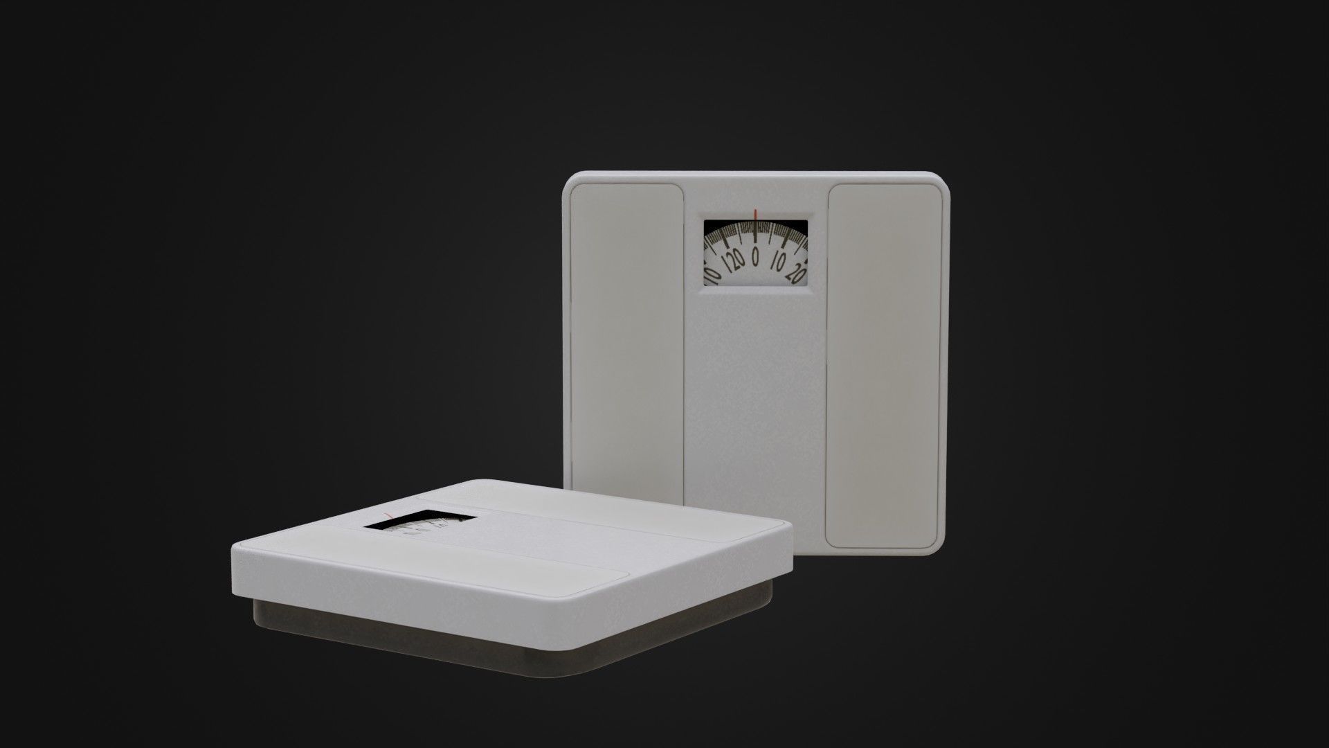 Old Soviet Bathroom Scale Low-poly 3D model_5