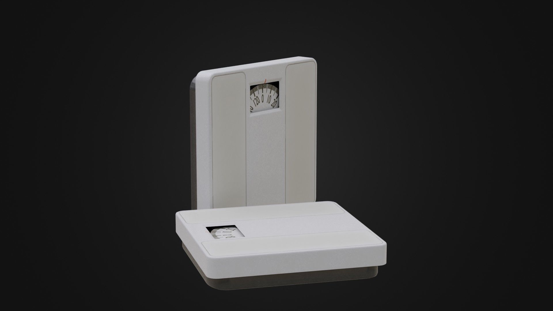 Old Soviet Bathroom Scale Low-poly 3D model_11