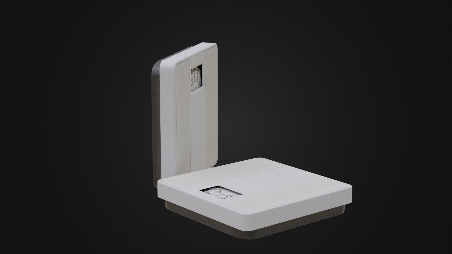 Old Soviet Bathroom Scale Low-poly 3D model_14