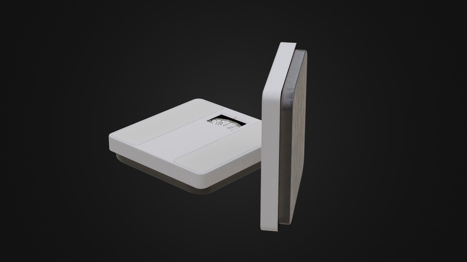 Old Soviet Bathroom Scale Low-poly 3D model_37