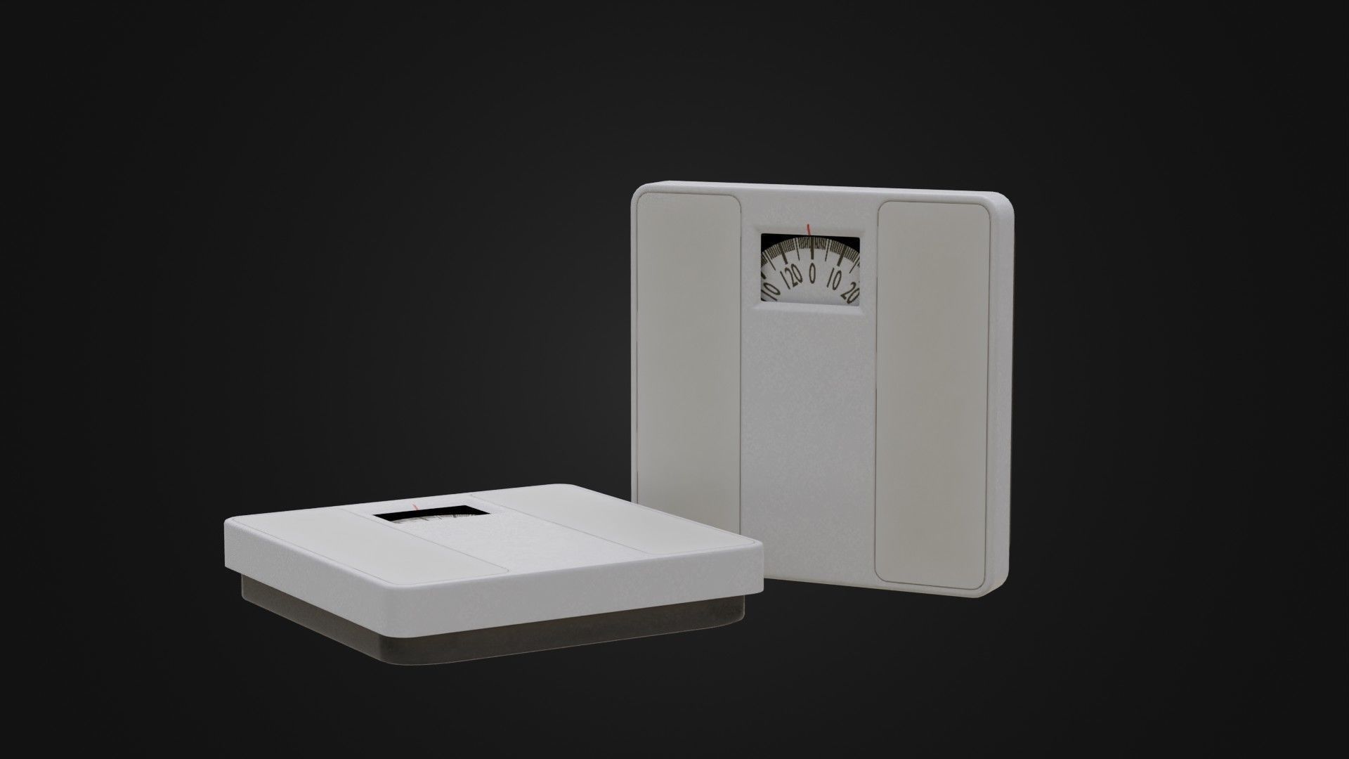 Old Soviet Bathroom Scale Low-poly 3D model_2