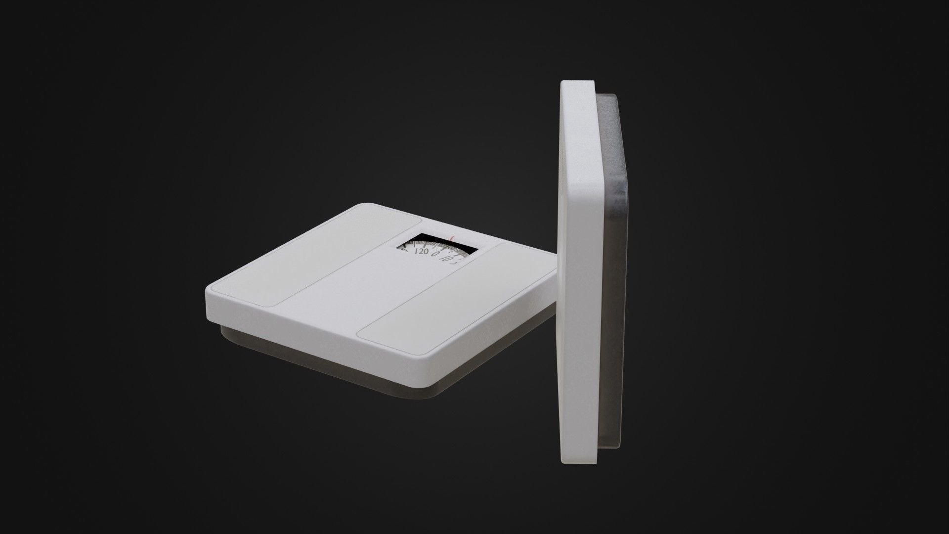 Old Soviet Bathroom Scale Low-poly 3D model_38