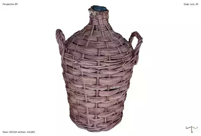 Two old vine-wrapped bottles