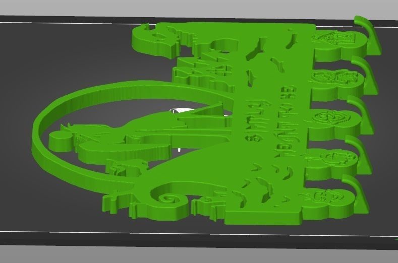 nightmare before christmas wall hook 3D print model_4