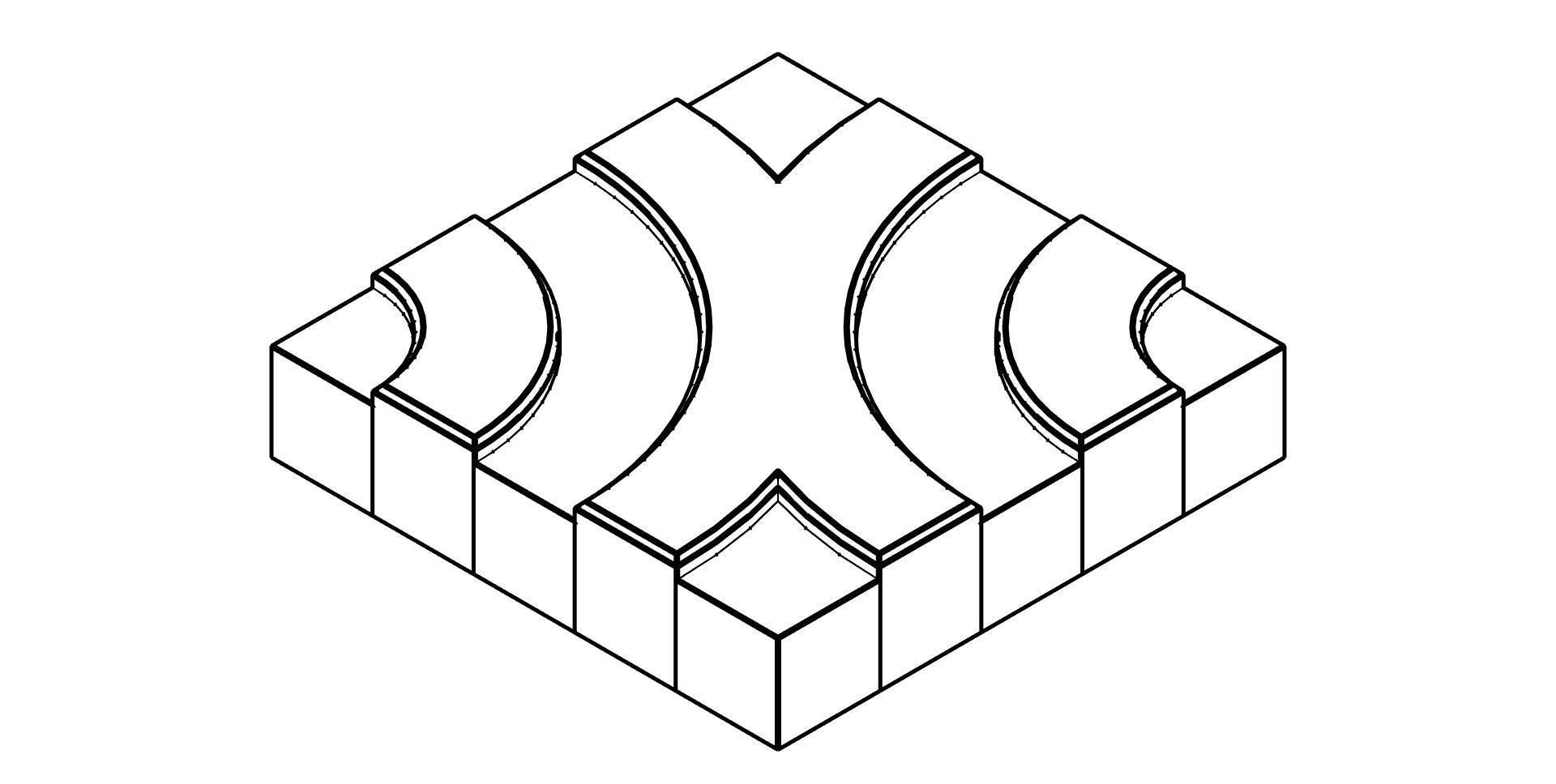 Wavy Grass Paver 3D model_4