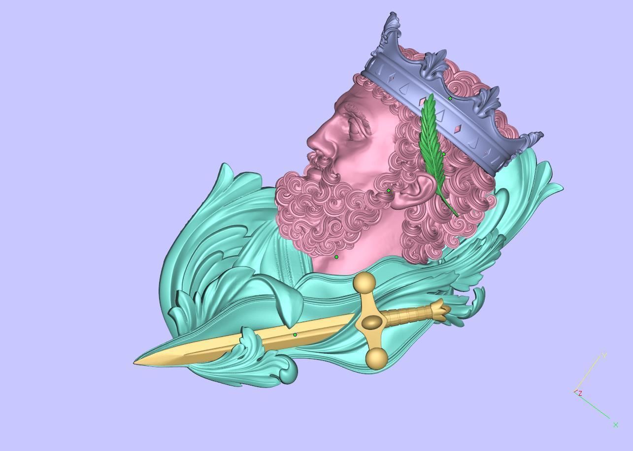 King tattoo style cnc model 3D print model_5