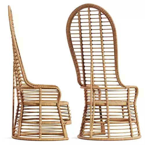 Florida high back lounge chair 3D model