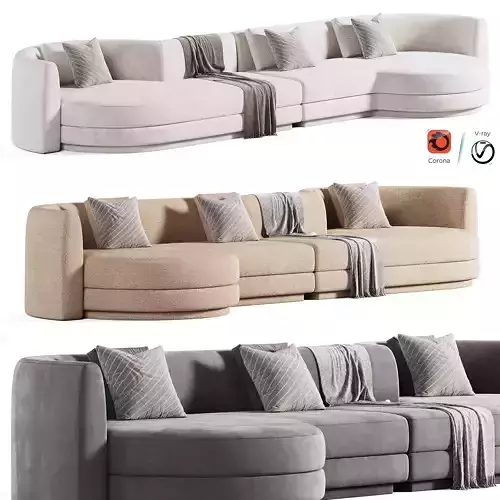  UBE sofa christophe Low-poly 3D model