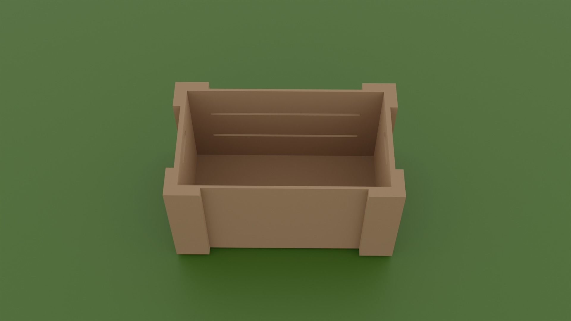 Prop Lowpolly 3D Fruit Crate Model Free low-poly 3D model_1