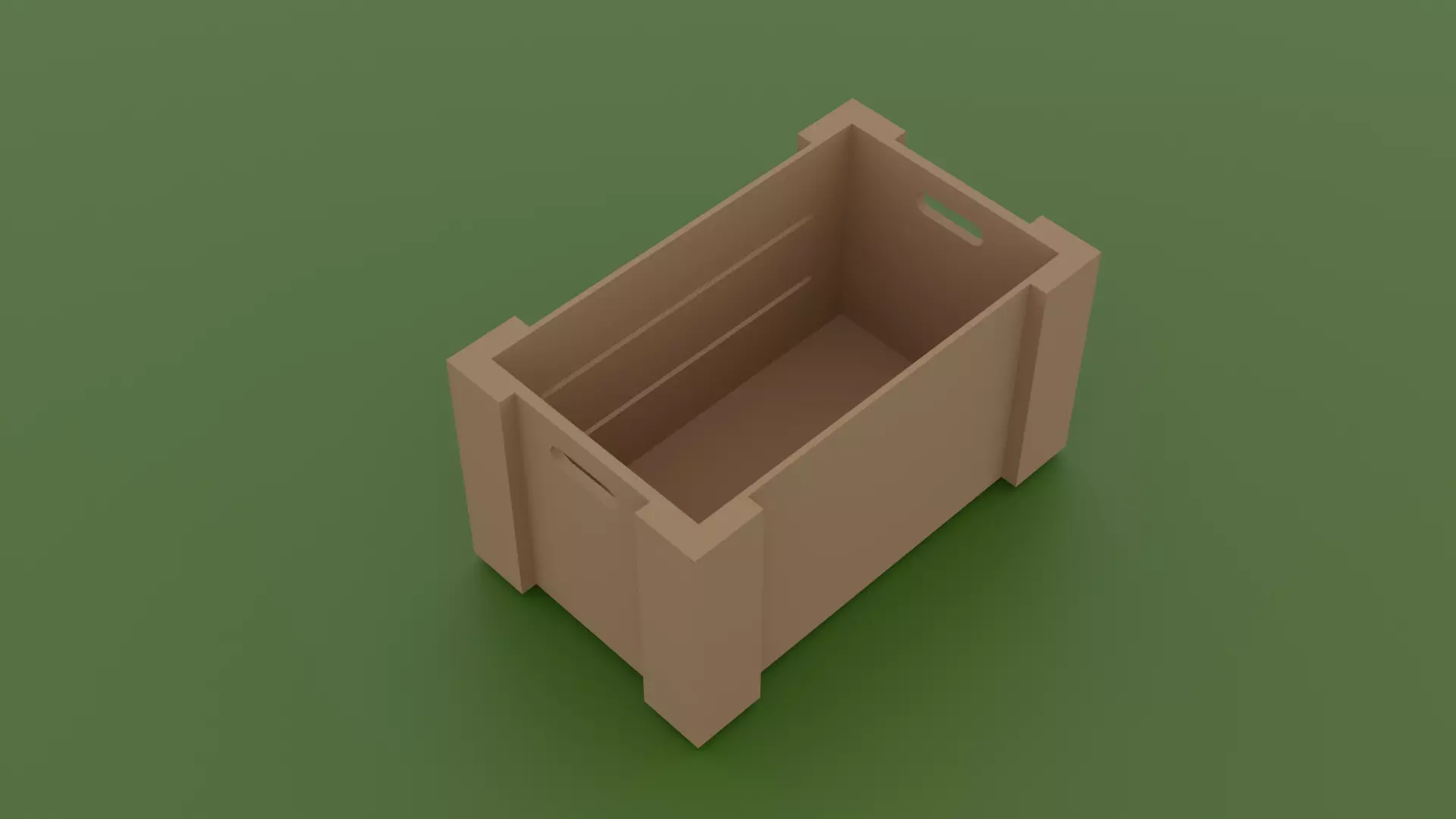 Prop Lowpolly 3D Fruit Crate Model Free low-poly 3D model_0