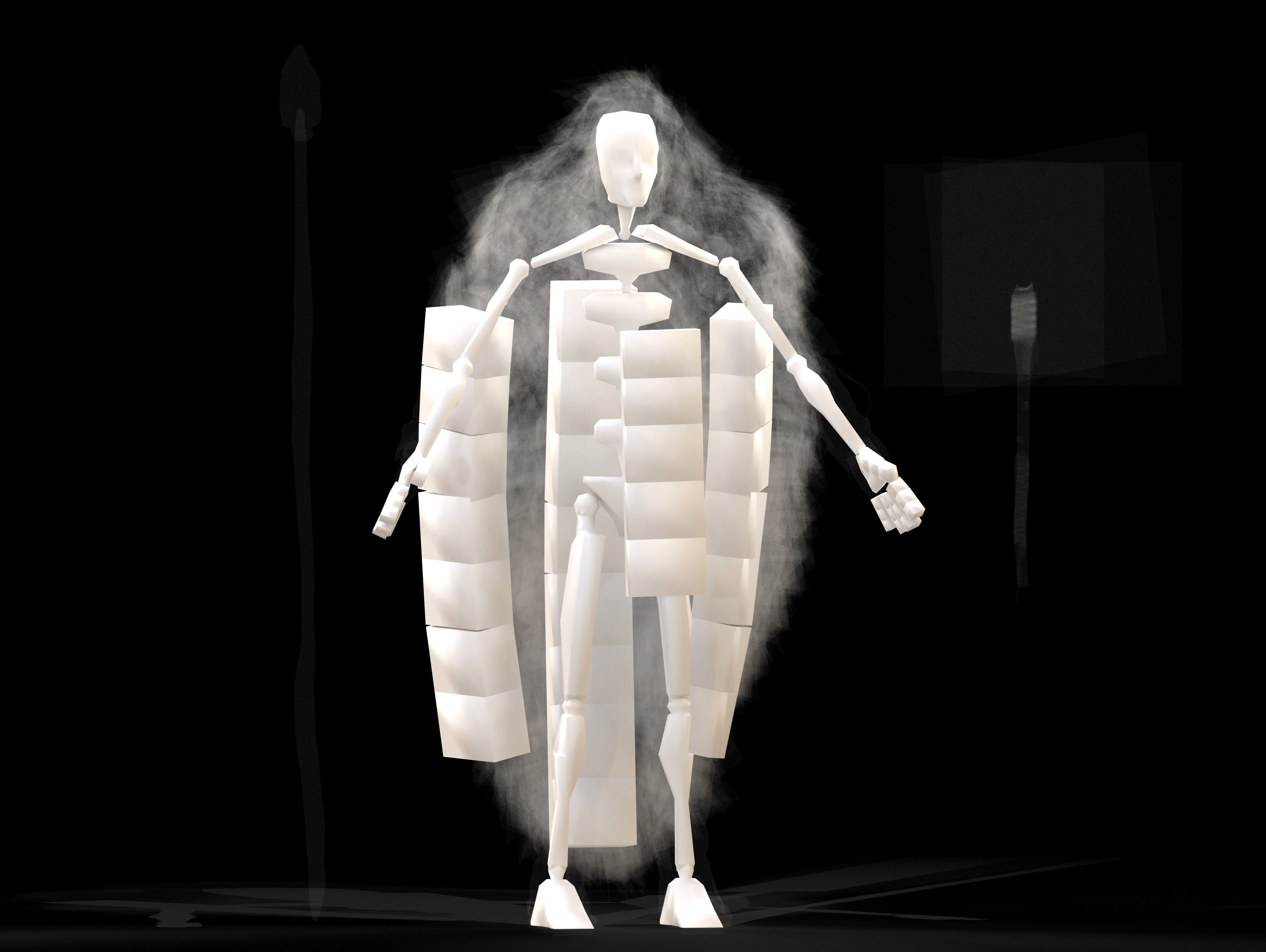 Ancient Cave Hunter Low-poly 3D model_13