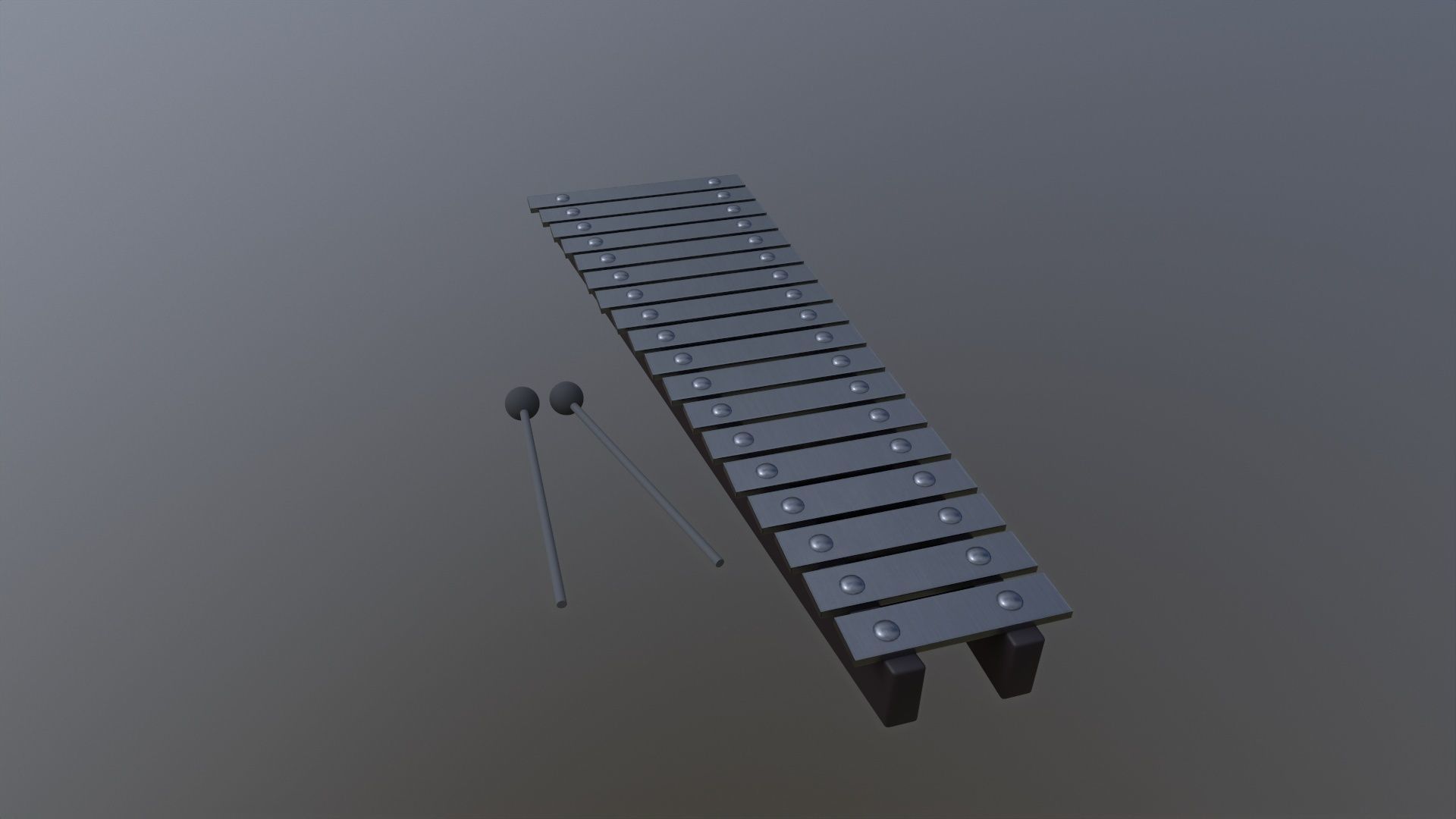 Glockenspiel 3D Model Low-poly 3D model_3