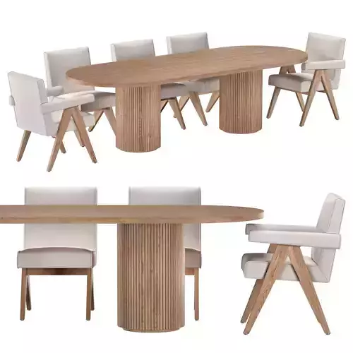 JAKOB CHAIR BYRON COLUMN TABLE