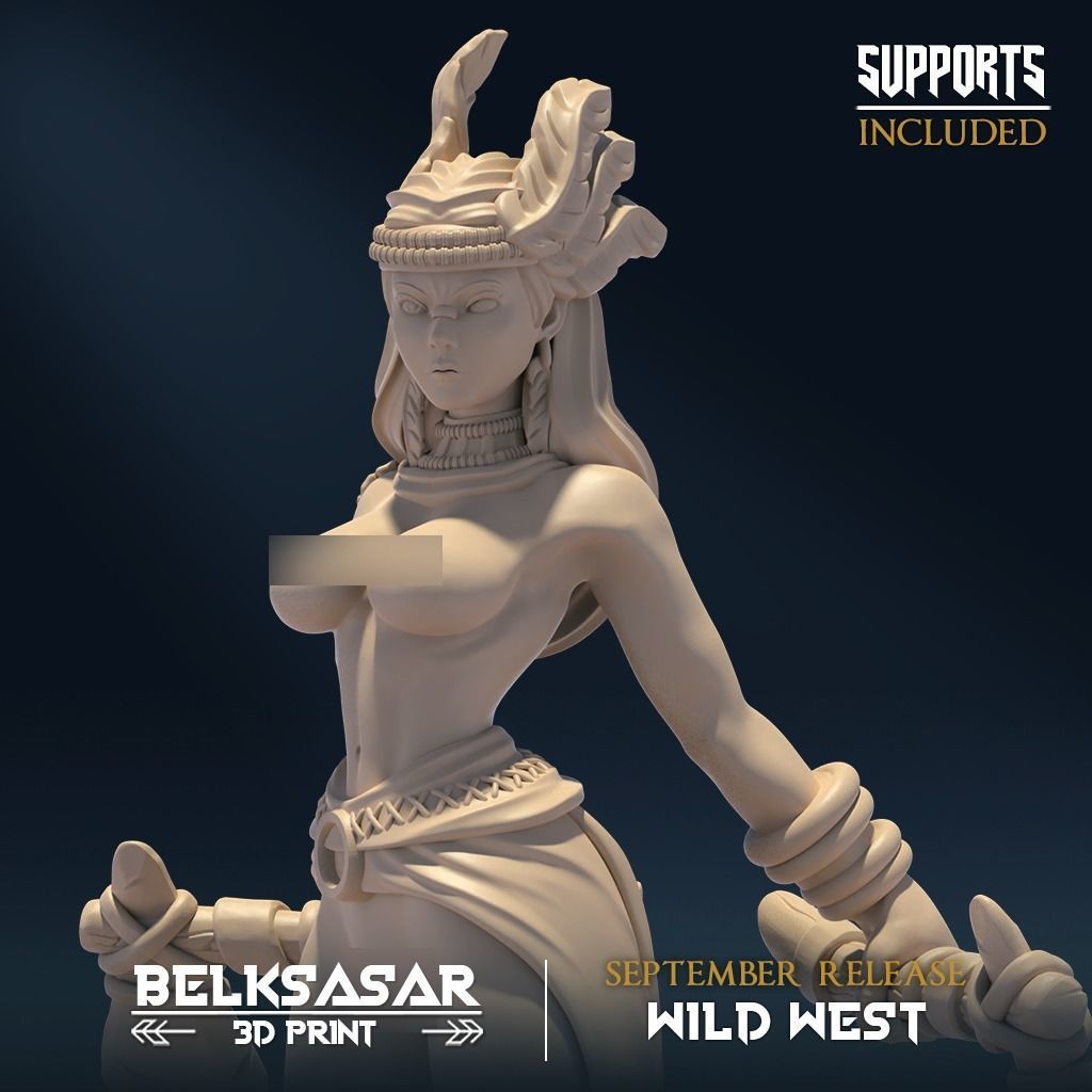 Protector of the Mother Earth C Nude 3D print model_3