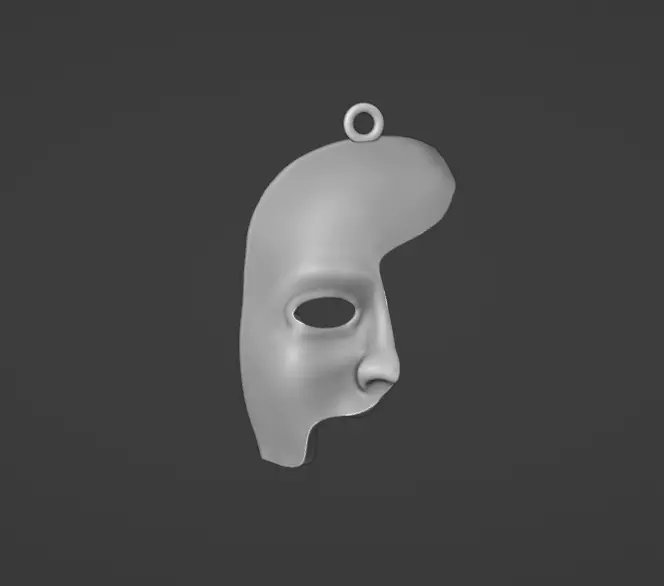 Broken Mask pendant 3D print model_0