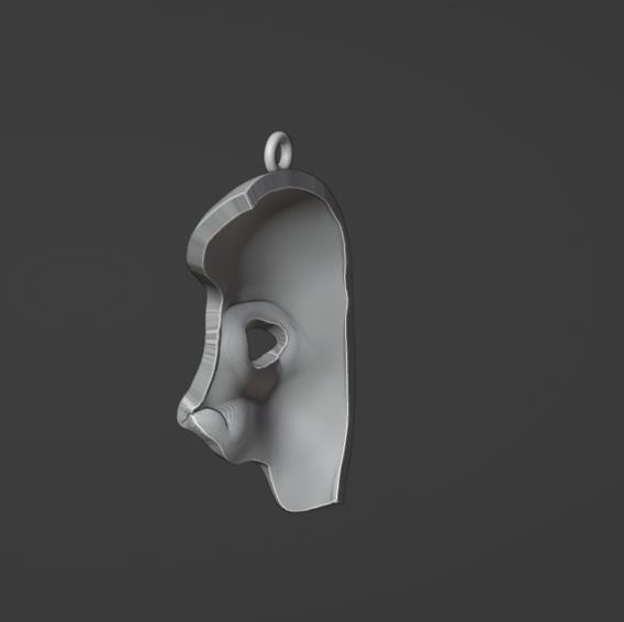Broken Mask pendant 3D print model_1