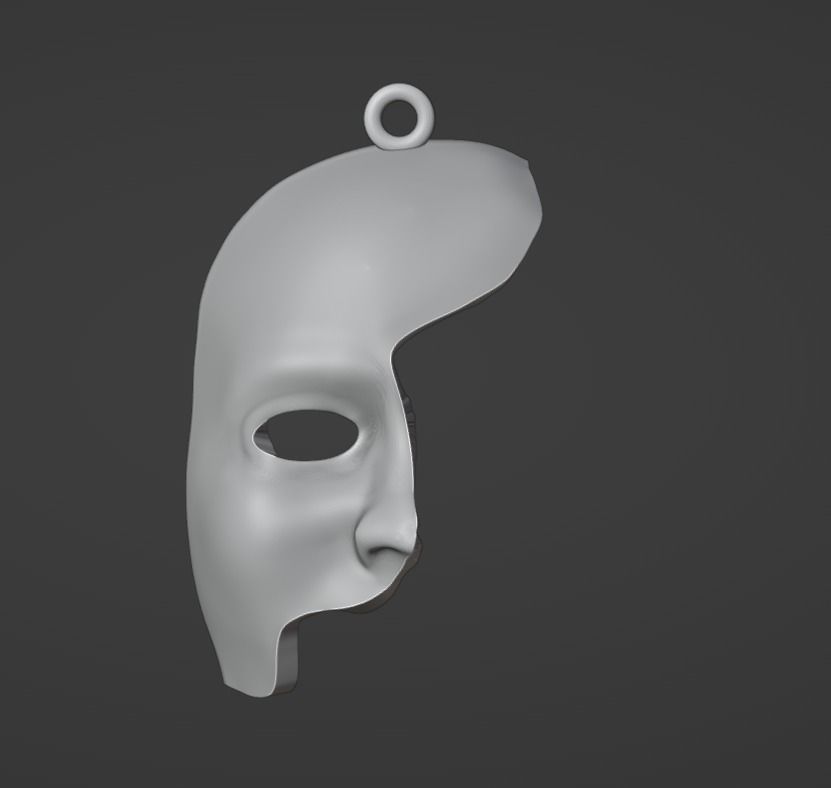 Broken Mask pendant 3D print model_3