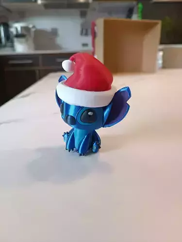 STITCH WITH HIS CHRISTMAS HAT - CHRISTMAS STITCH 3D print model
