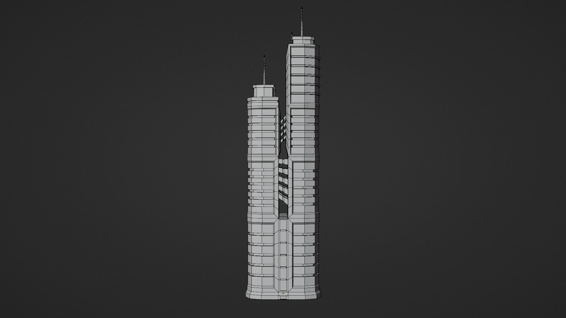 SciFi Cyberpunk Building 03 Low-poly 3D model_9