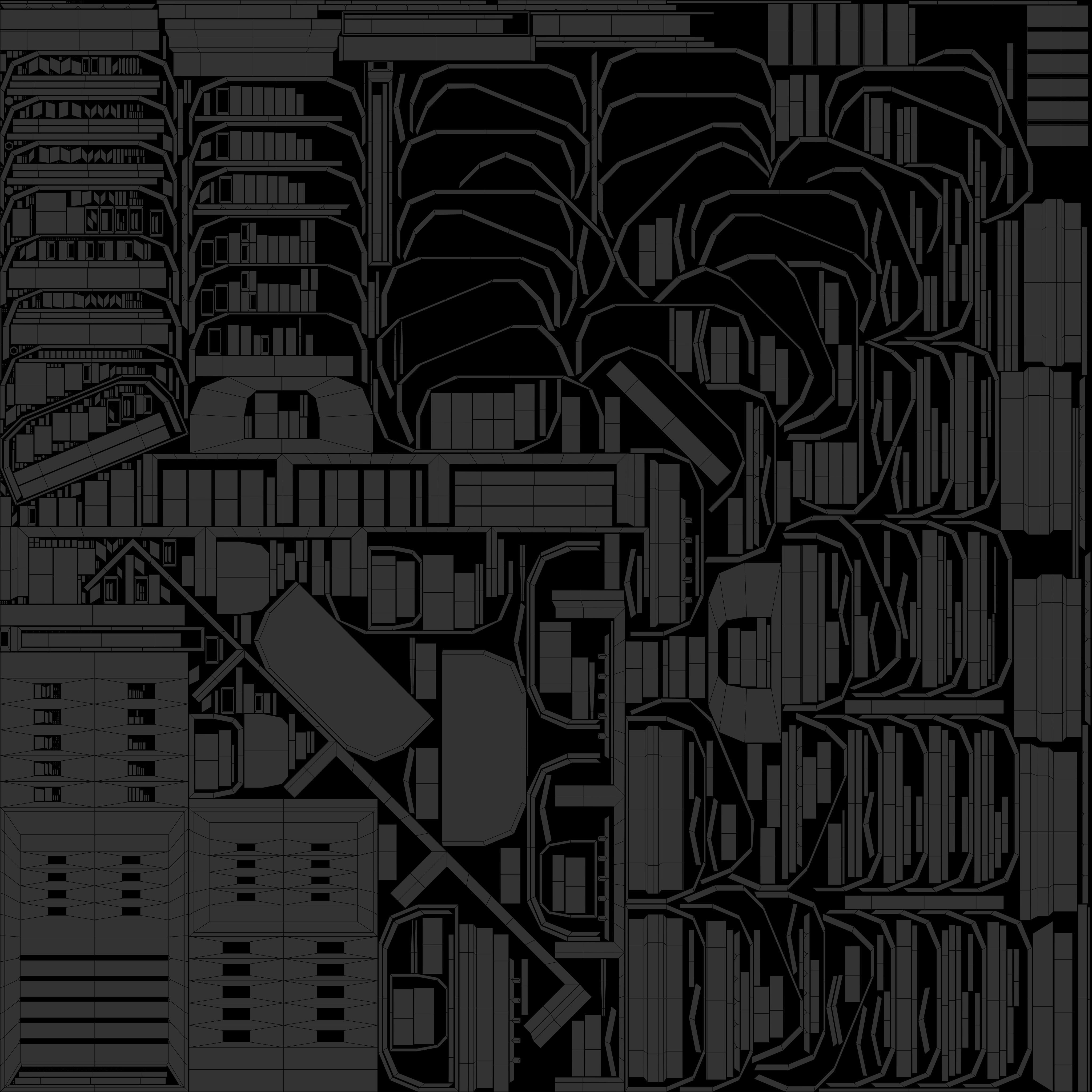 SciFi Cyberpunk Building 03 Low-poly 3D model_10