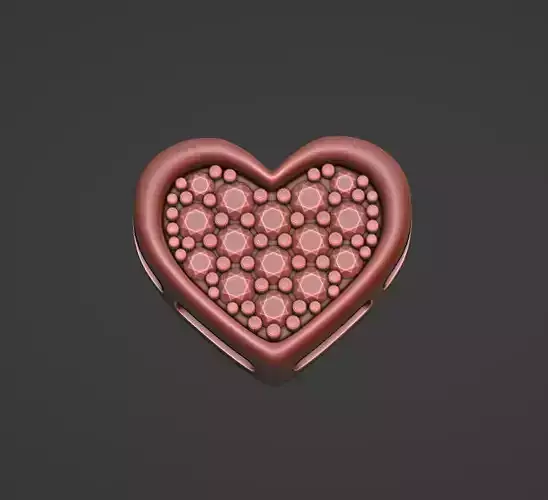 Heart necklace with diamonds