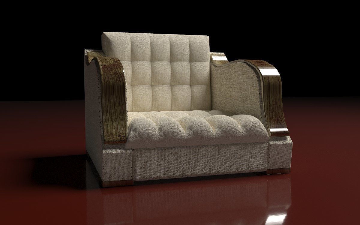 Armchair 3D model_1
