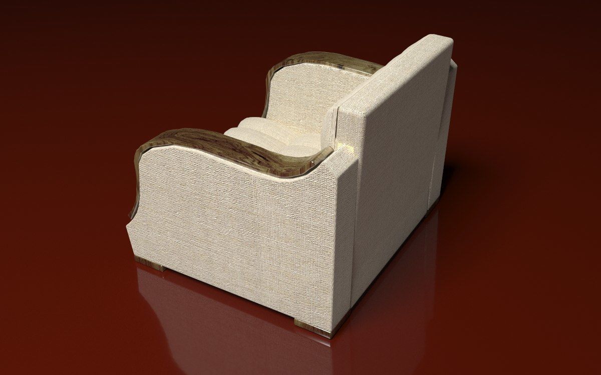 Armchair 3D model_2