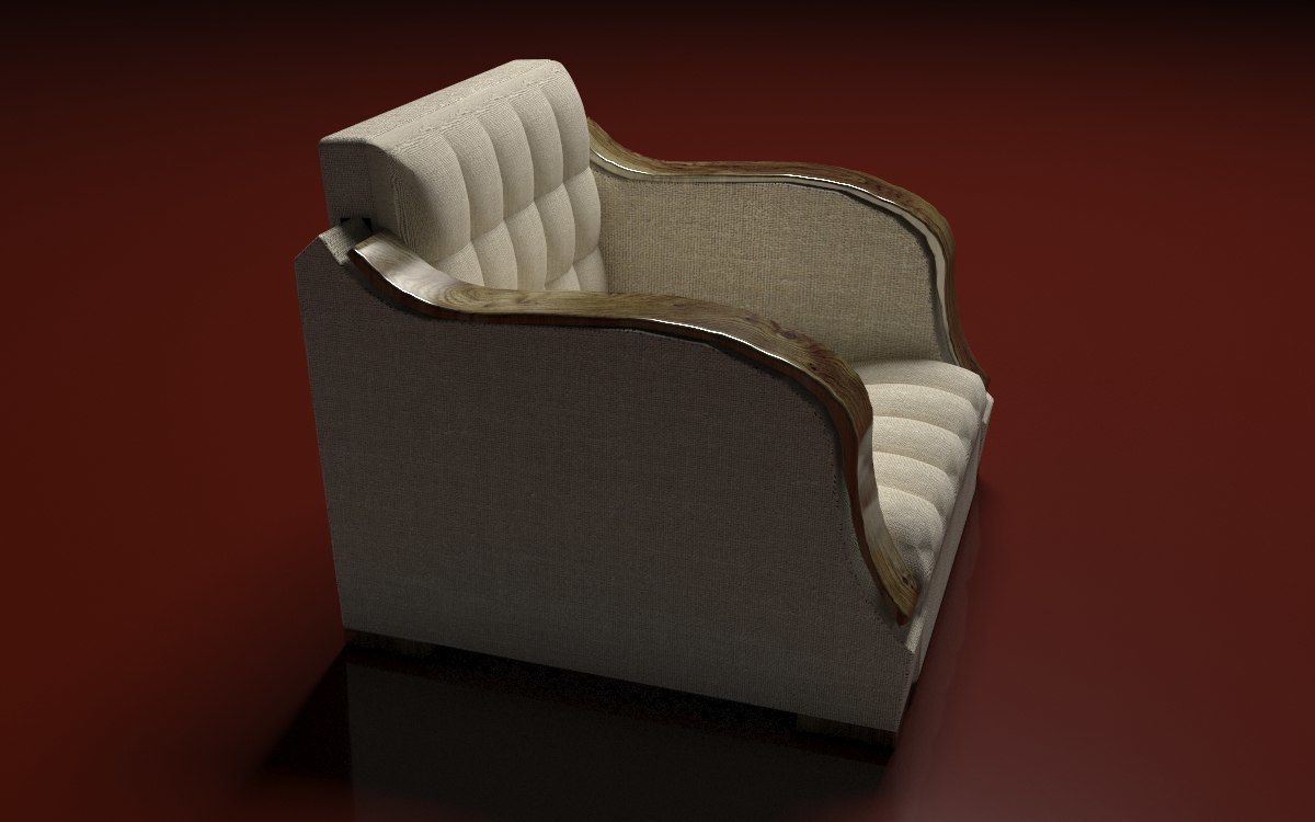 Armchair 3D model_3