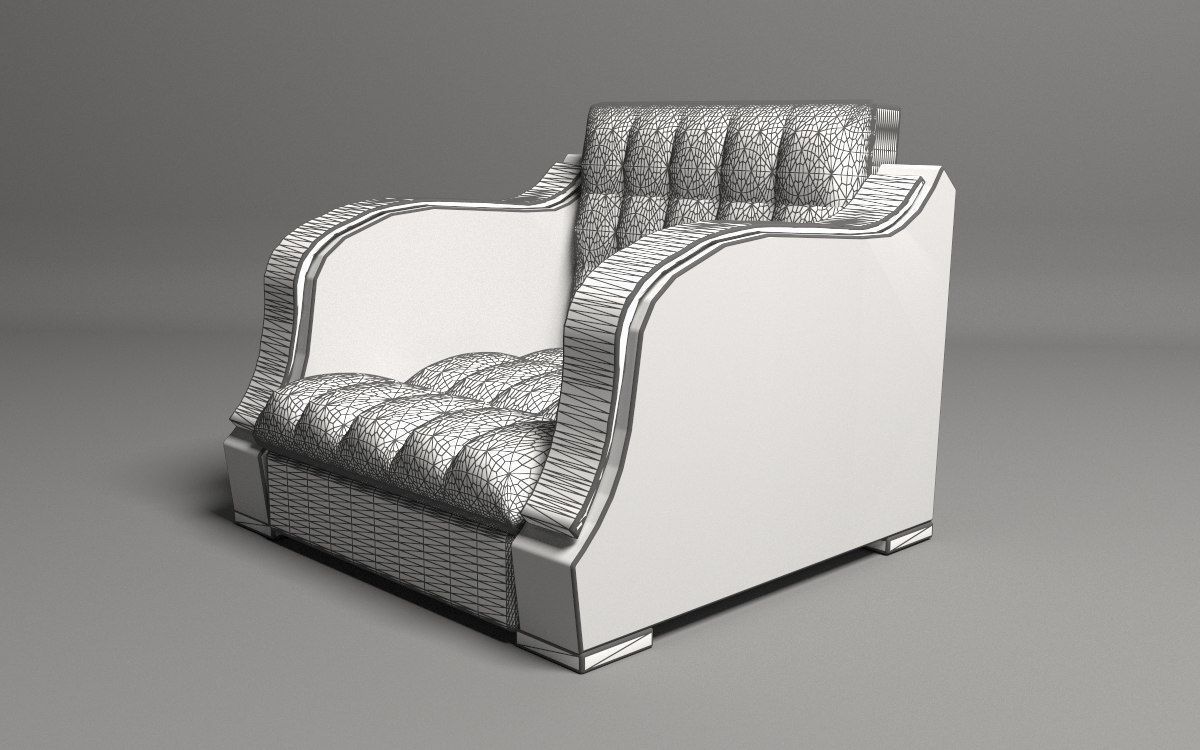Armchair 3D model_5