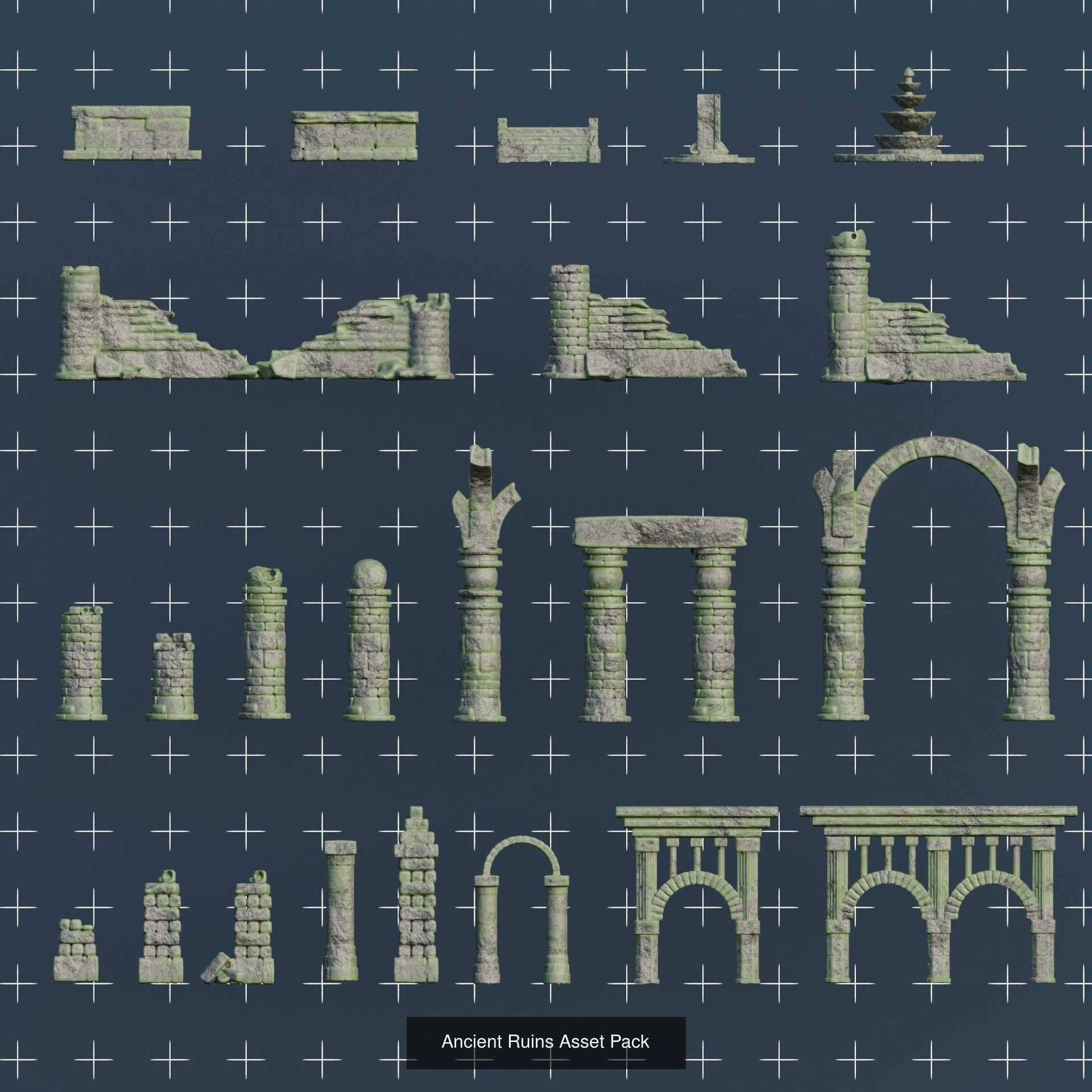 Ancient Ruins 3D Model Collection_4