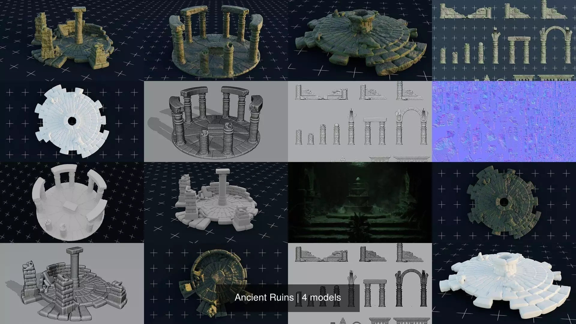 Ancient Ruins 3D Model Collection_0