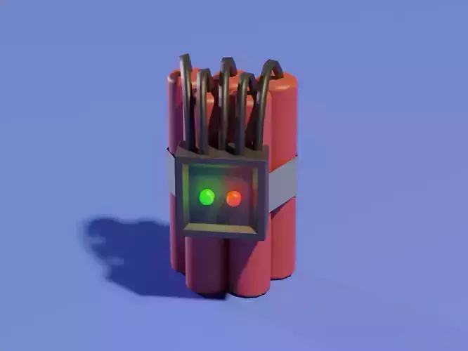 TNT Dynamite bundle Stylized Low-poly Game-ready Free low-poly 3D model
