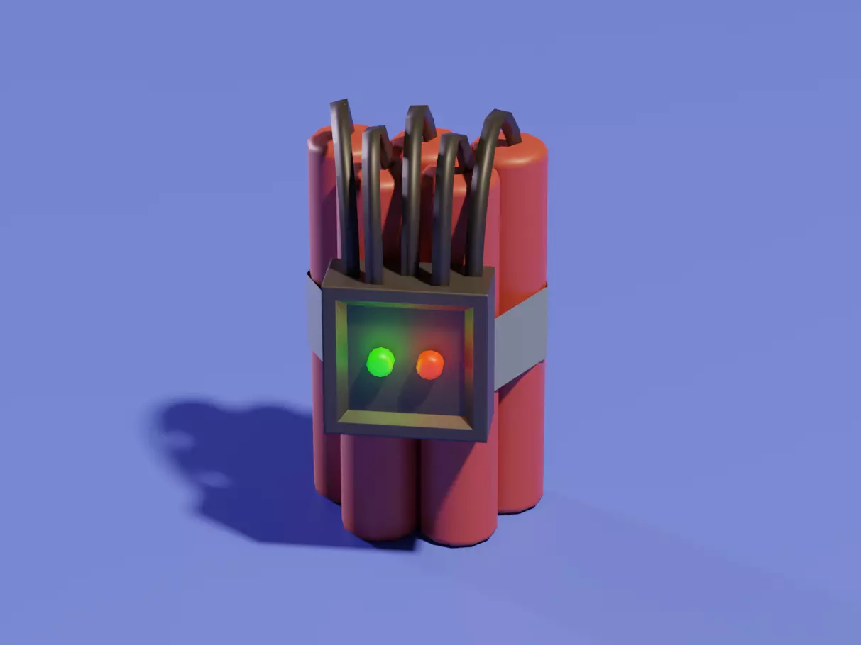 TNT Dynamite bundle Stylized Low-poly Game-ready Free low-poly 3D model