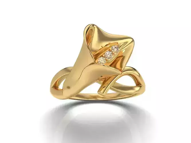 CALA FLOWER RING 3D print model