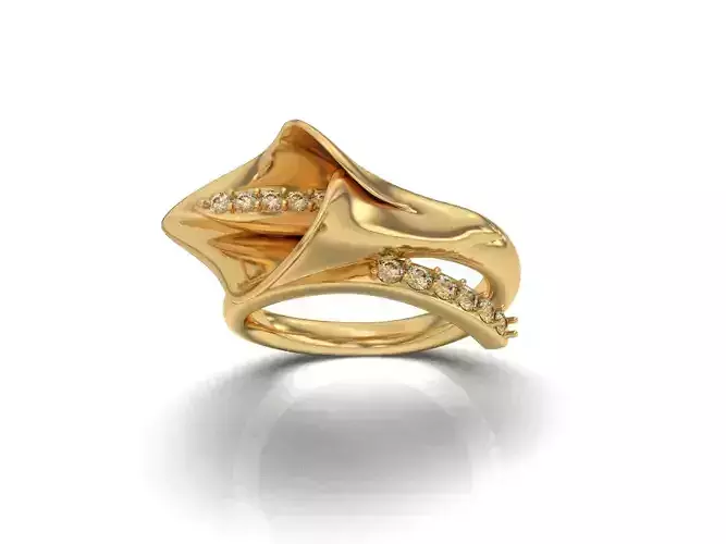 CALA FLOWER RING 3D print model