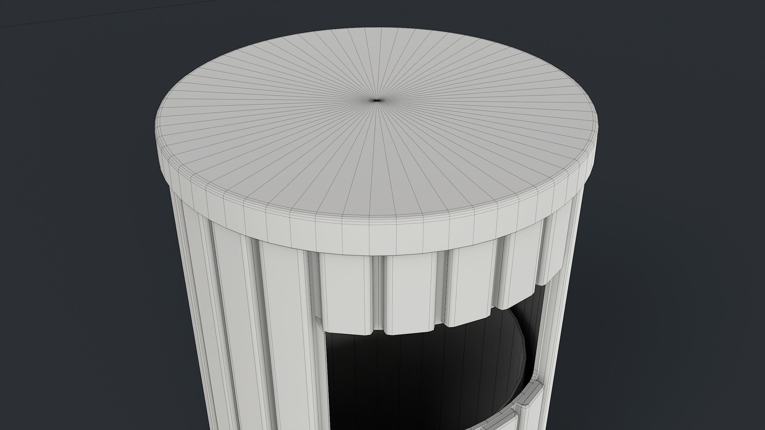 Street Trash Can 41 PBR Game Ready  Low-poly 3D model_19