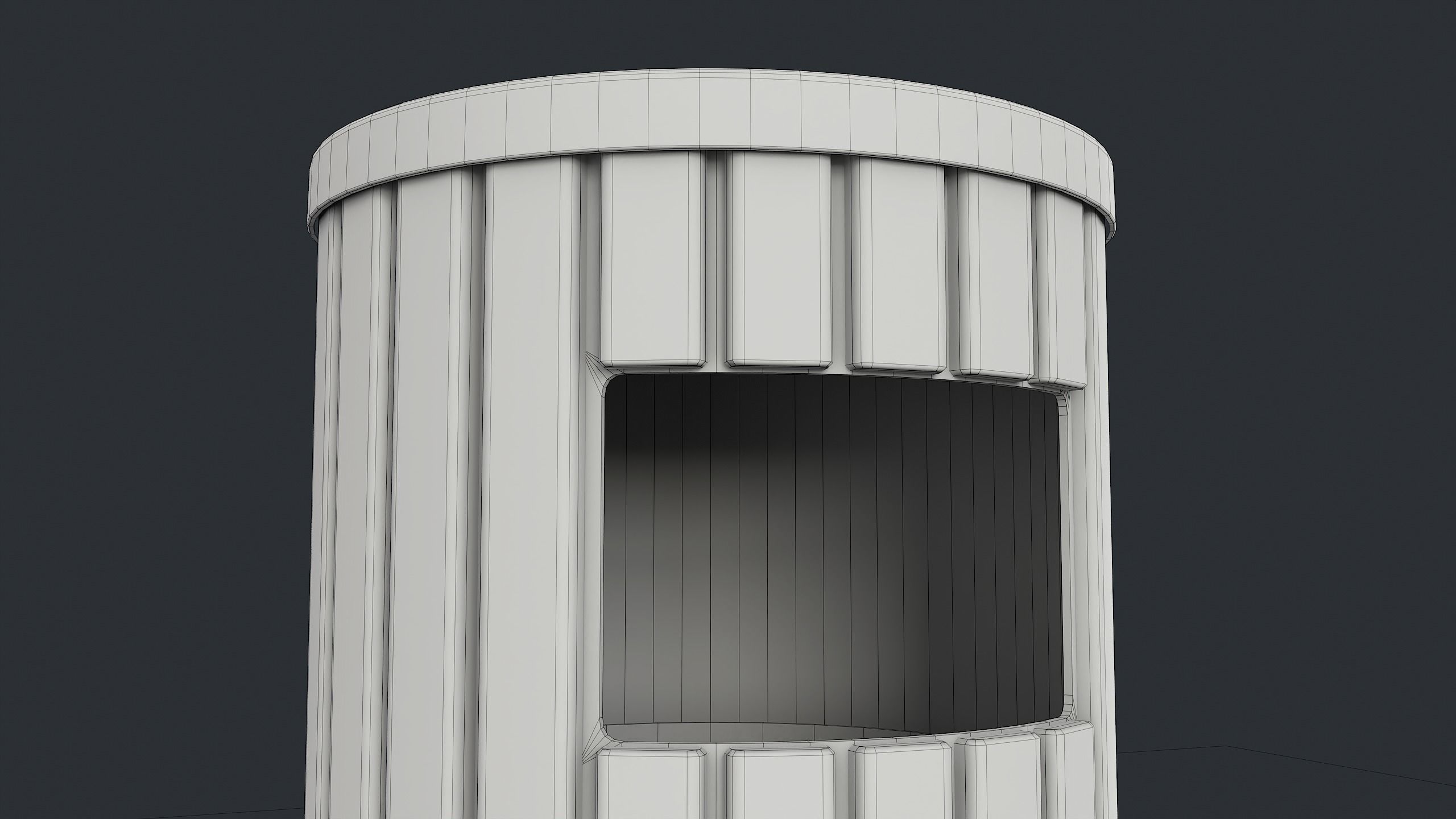 Street Trash Can 41 PBR Game Ready  Low-poly 3D model_18