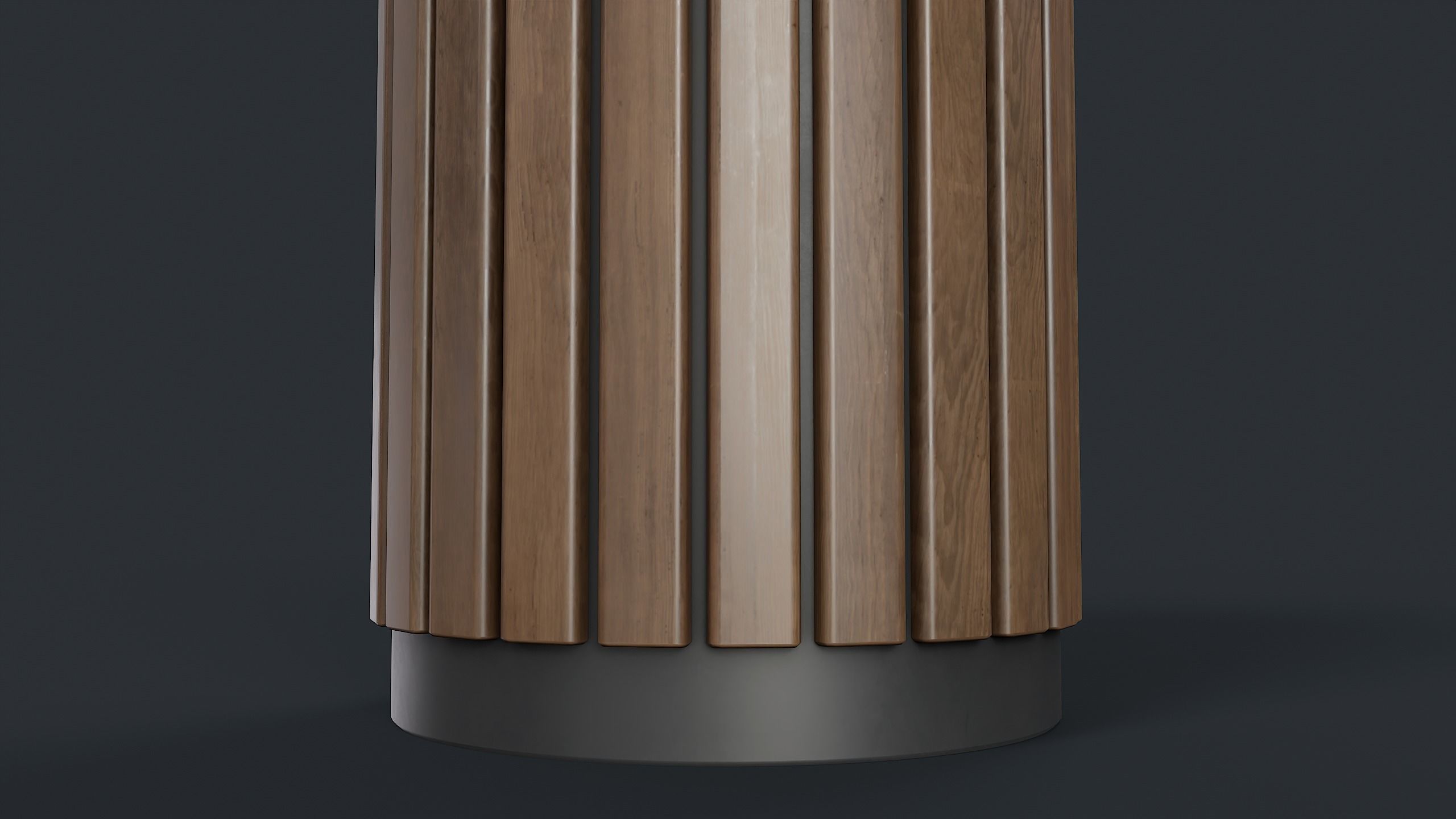 Street Trash Can 41 PBR Game Ready  Low-poly 3D model_16