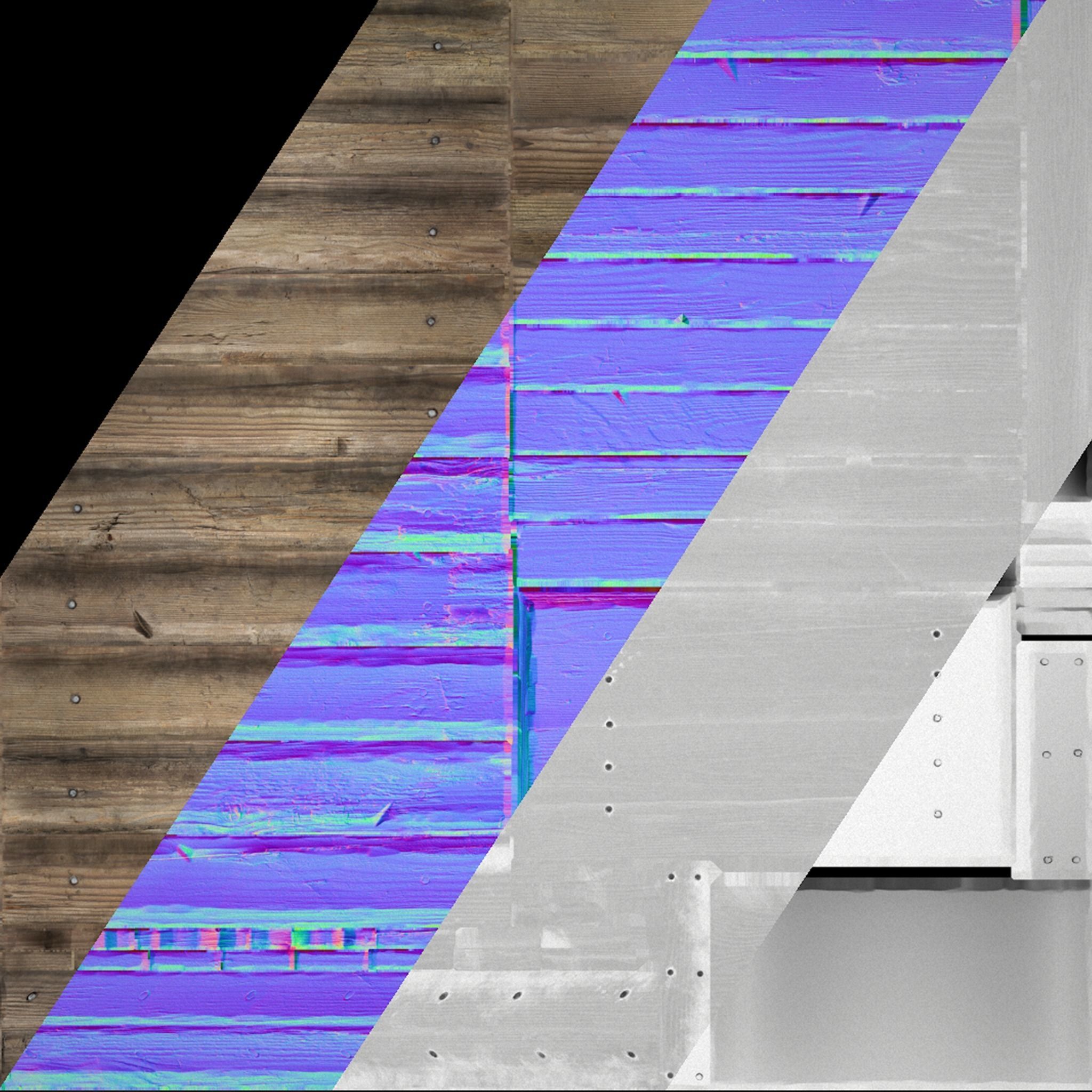 Wooden Staircase Medieval Low-poly 3D model_23