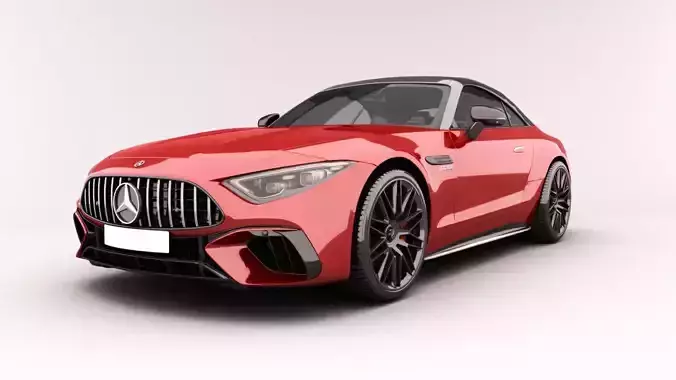 Red Mercedes Benz SL class Mk9 R23 AM G63 2022