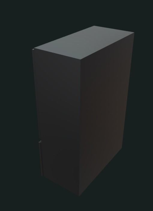 Modern Fridge Free low-poly 3D model_2