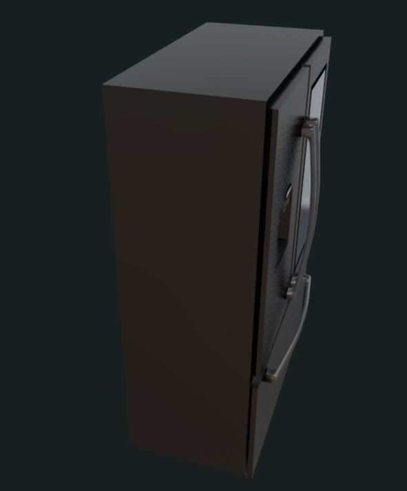 Modern Fridge Free low-poly 3D model_3