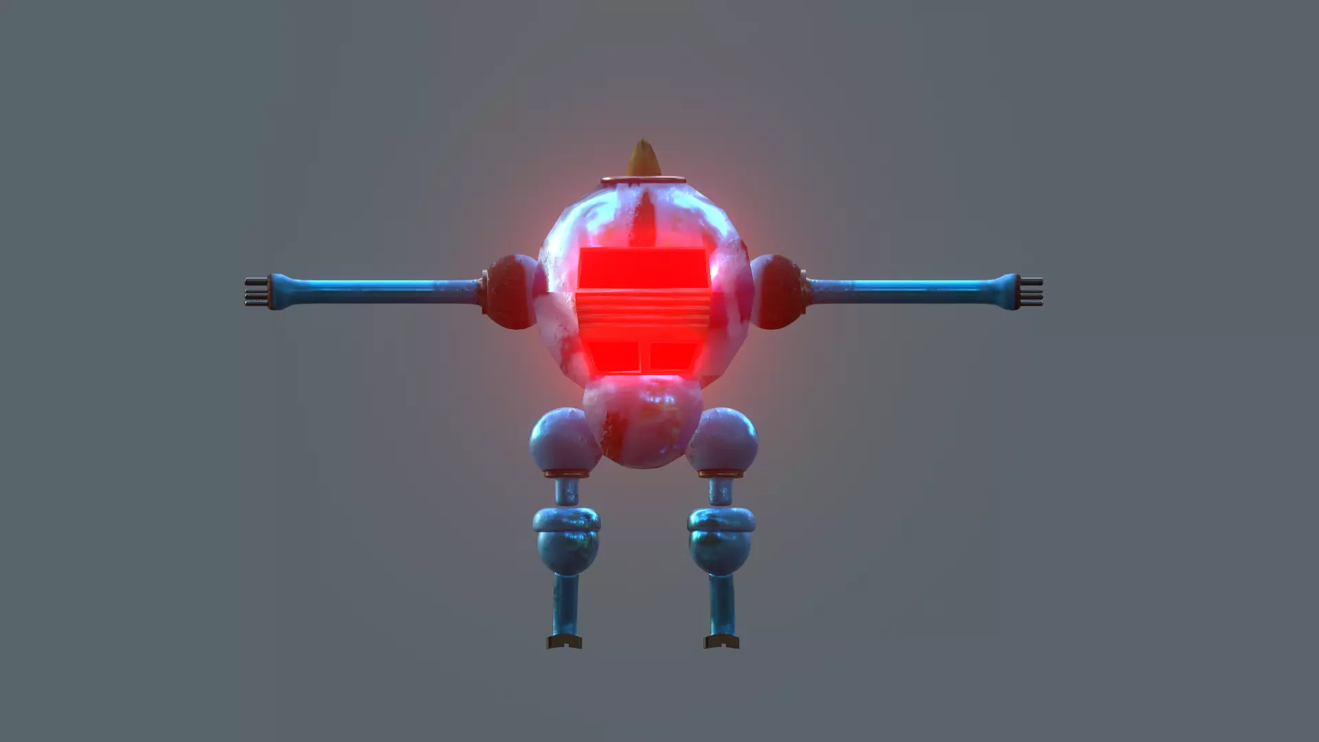 Simple robot 3D model_0
