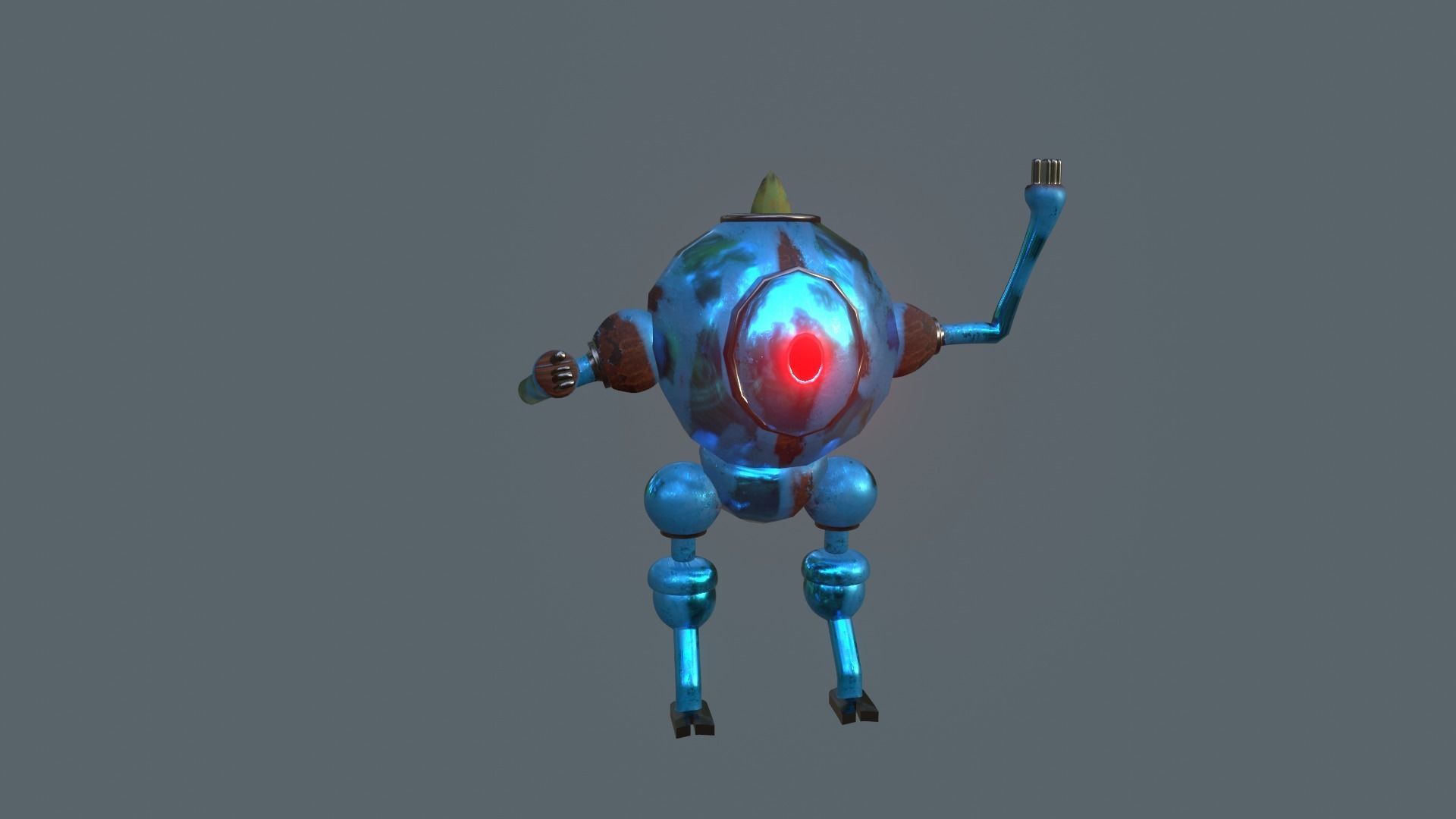 Simple robot 3D model_4