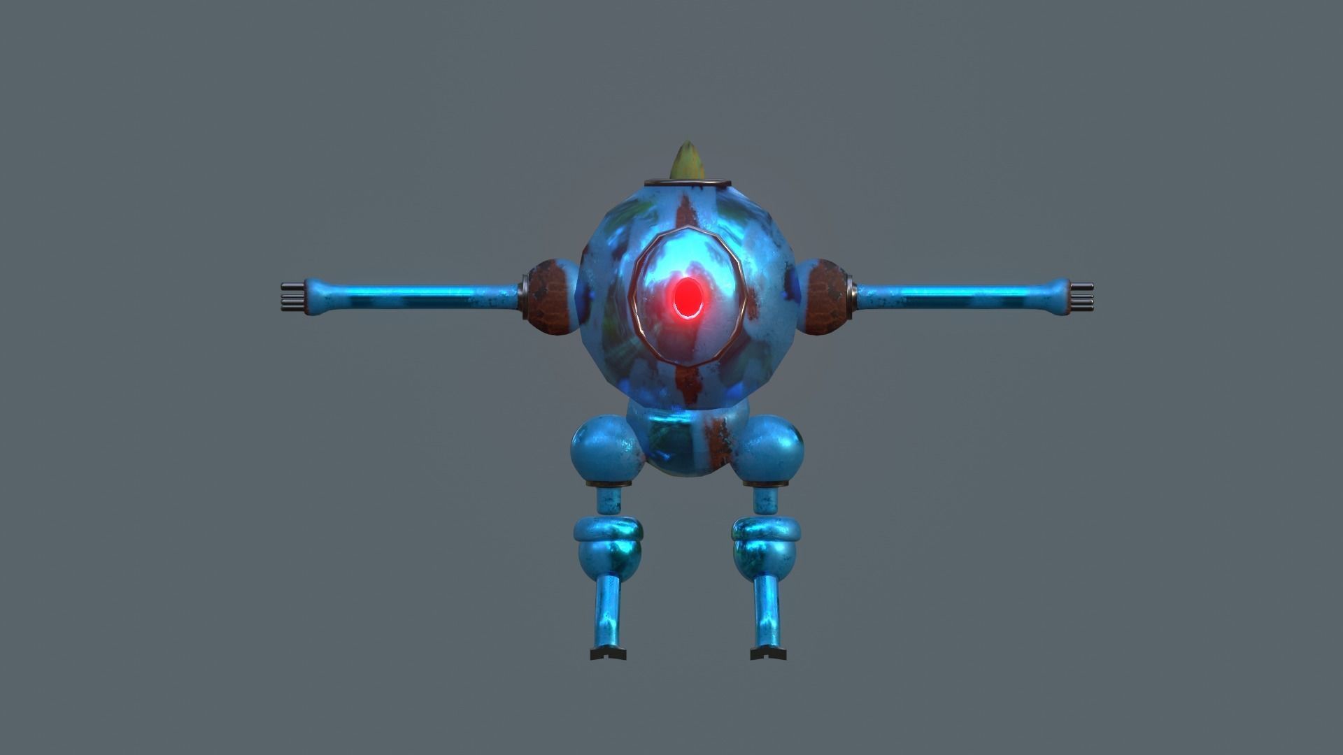 Simple robot 3D model_1