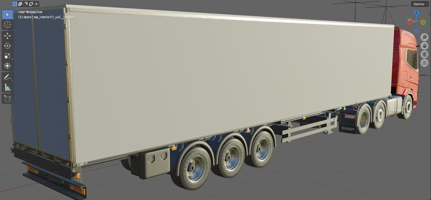 DAF XG semi truck with trailer 3D model_18